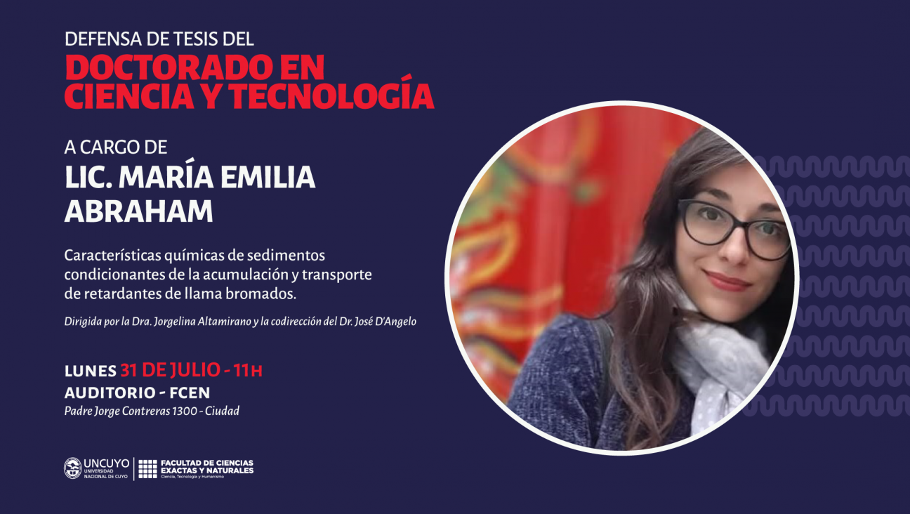 imagen Defensa de Tesis del Doctorado en Ciencia y Tecnología de la Lic. María Emilia Abraham