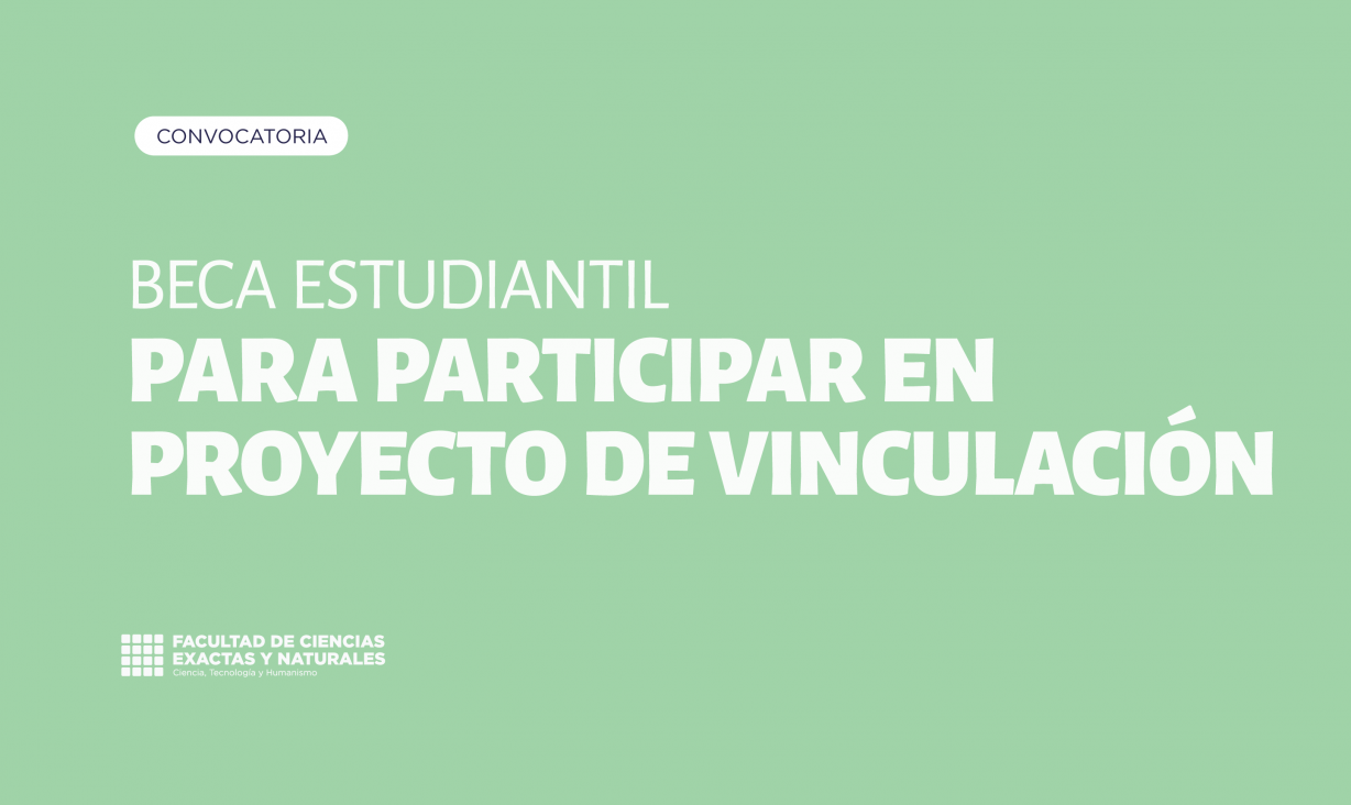 imagen Convocatoria beca estudiantil para participar en Proyecto de Vinculación