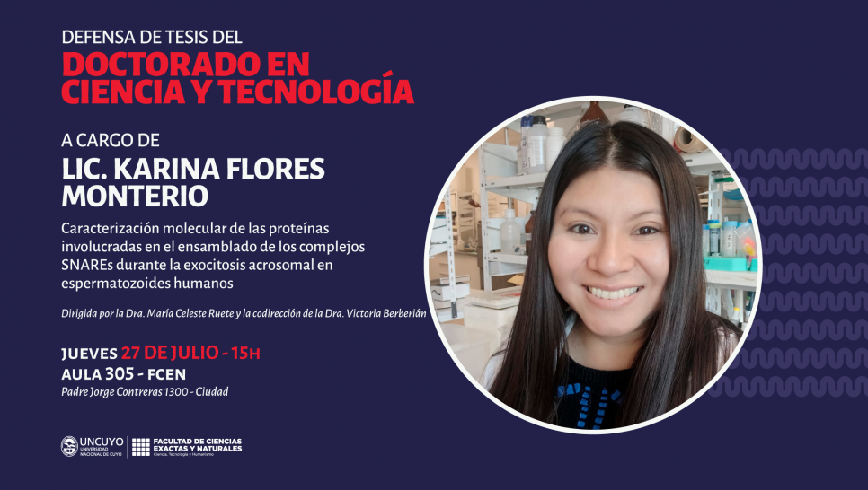 imagen Defensa de Tesis del Doctorado en Ciencia y Tecnología de la Lic. Karina Flores Monterio