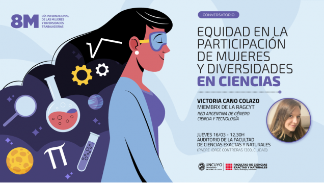 imagen "Equidad en la participación de Mujeres y Diversidades en Ciencias", conversatorio a cargo de Victoria Cano Colazo, en la FCEN