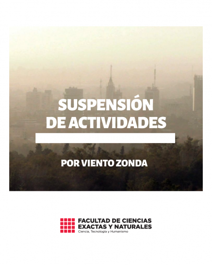 imagen Suspensión de actividades por Zonda durante el turno tarde en la FCEN 