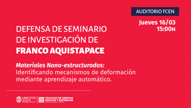imagen Defensa de Seminario de Investigación de Franco Aquistapace