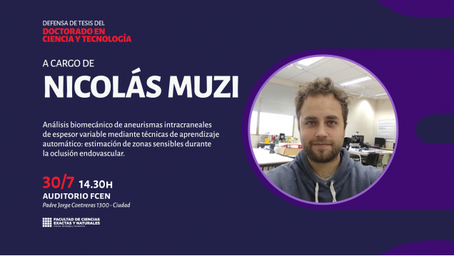 imagen Defensa de Tesis del Doctorado en Ciencia y Tecnología a cargo de Nicolás Muzi