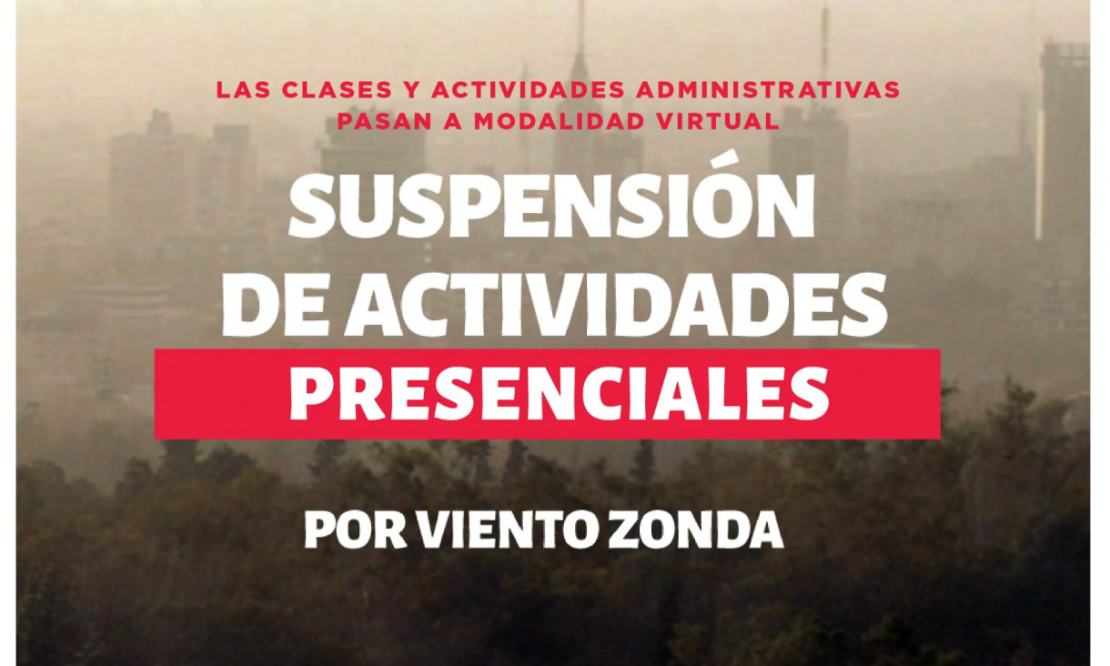 imagen Suspensión de actividades presenciales por viento zonda 