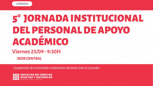 imagen 5° Jornada Institucional de Personal de Apoyo Académico