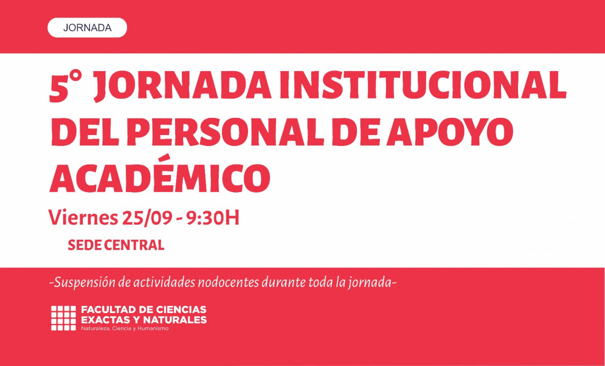 imagen 5° Jornada Institucional de Personal de Apoyo Académico