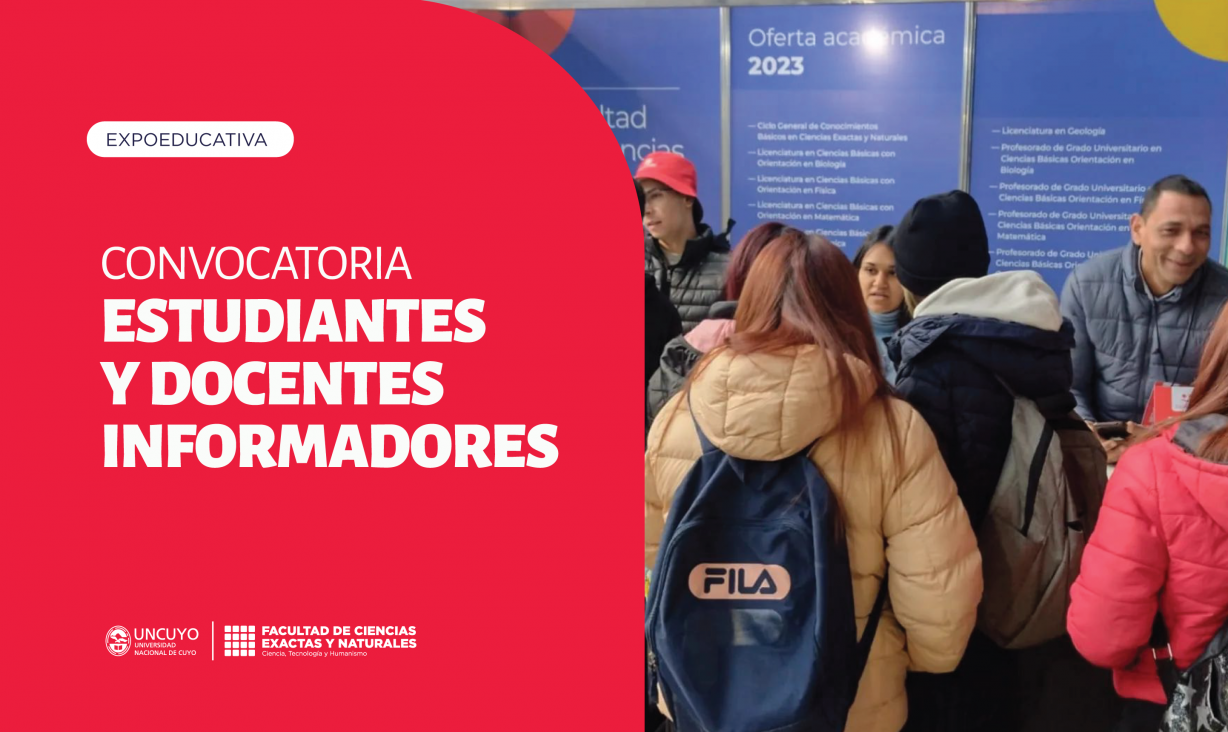 imagen Convocatoria a estudiantes y docentes informadores para el stand de la FCEN en la Expoeducativa 2024