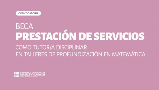 imagen Convocatoria a Beca de Prestación de Servicios  