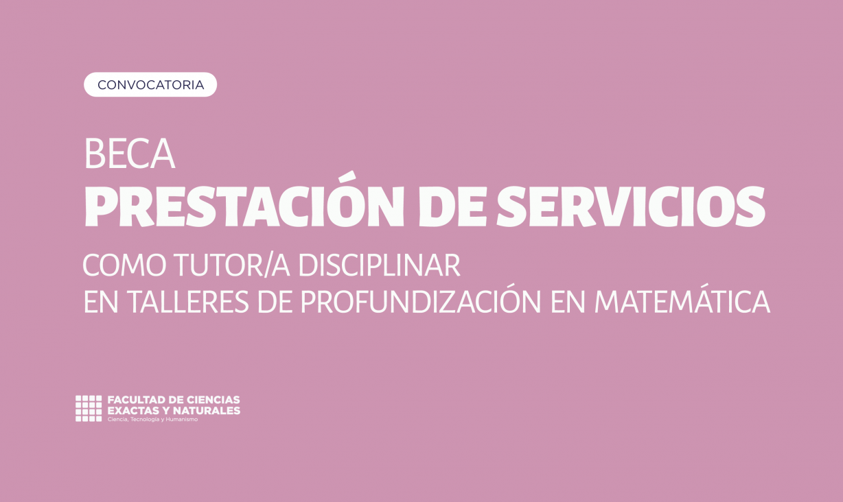 imagen Convocatoria a Beca de Prestación de Servicios  