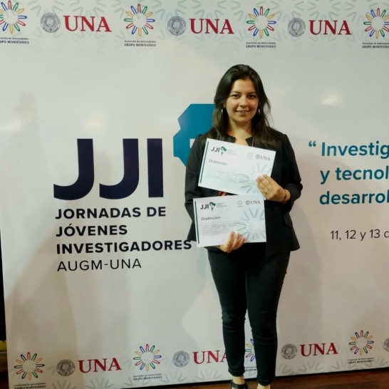 imagen Estudiante de la FCEN fue premiada en las Jornadas de Jóvenes Investigadores, realizadas en Paraguay