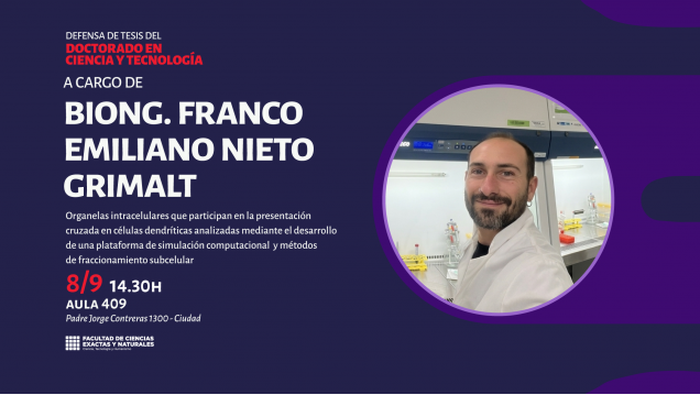 imagen Defensa de Tesis del Doctorado en Ciencia y Tecnología del Bioing. Franco Emiliano Nieto Grimalt
