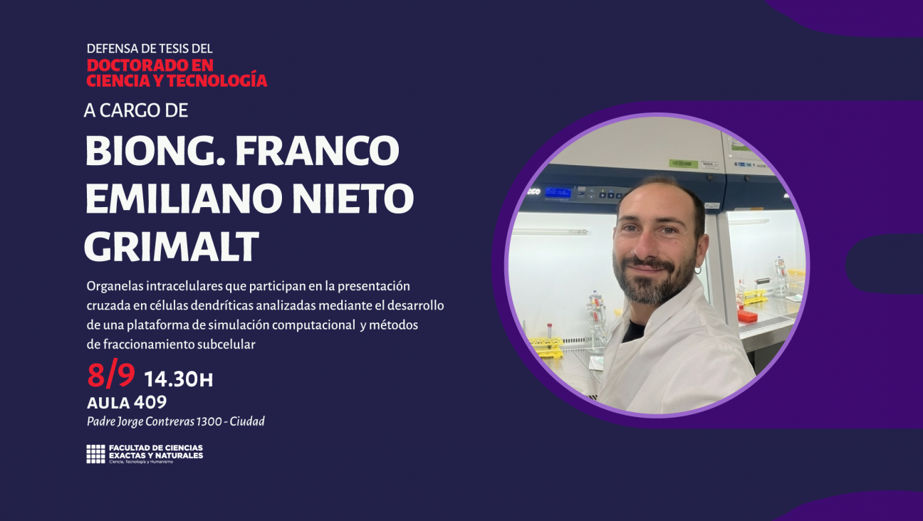 imagen Defensa de Tesis del Doctorado en Ciencia y Tecnología del Bioing. Franco Emiliano Nieto Grimalt