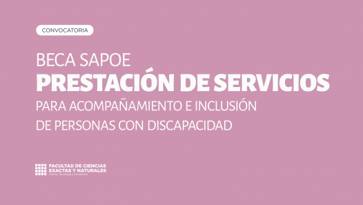 imagen Convocatoria a estudiantes para Beca de Prestación de Servicios en el SAPOE FCEN 