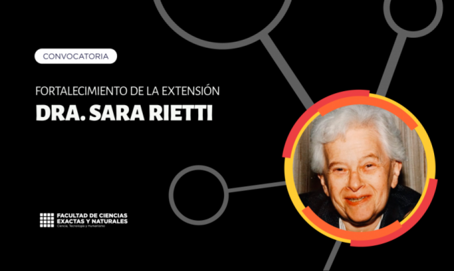 imagen Prórroga para presentación de proyectos a la convocatoria de Extensión Dra. Sara Rietti