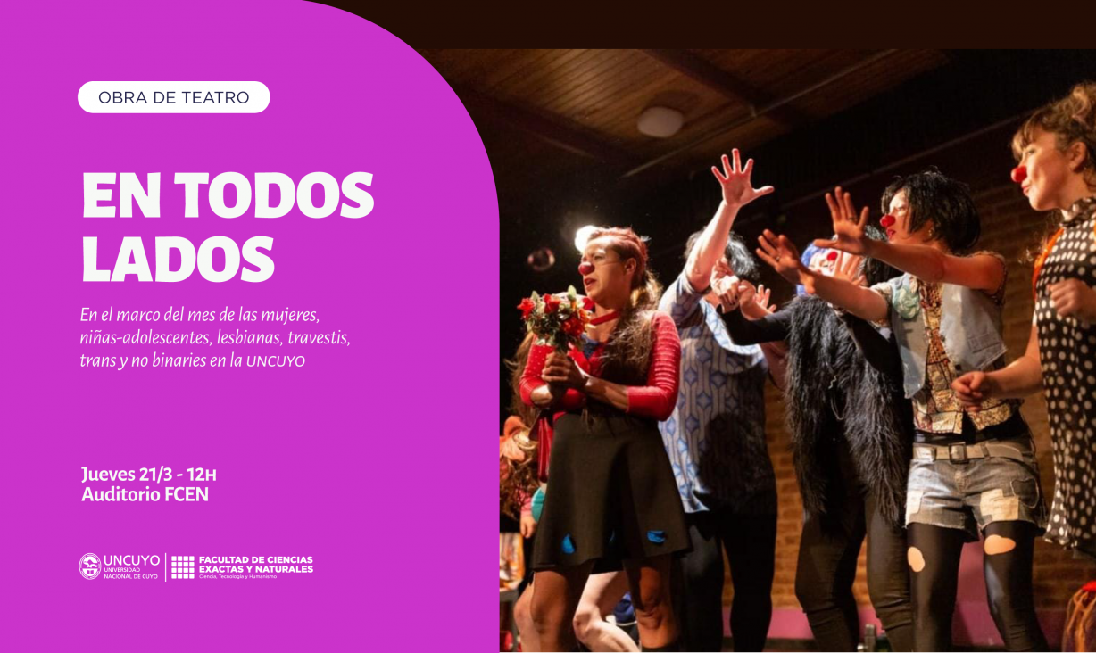 imagen La obra teatral "En todos lados" se presenta en la Facultad de Ciencias Exactas y Naturales