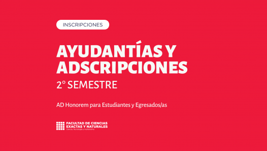 imagen Abren las inscripciones para Ayudantías y Adscripciones Ad Honorem