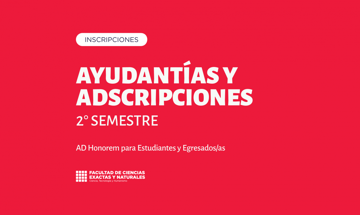 imagen Abren las inscripciones para Ayudantías y Adscripciones Ad Honorem