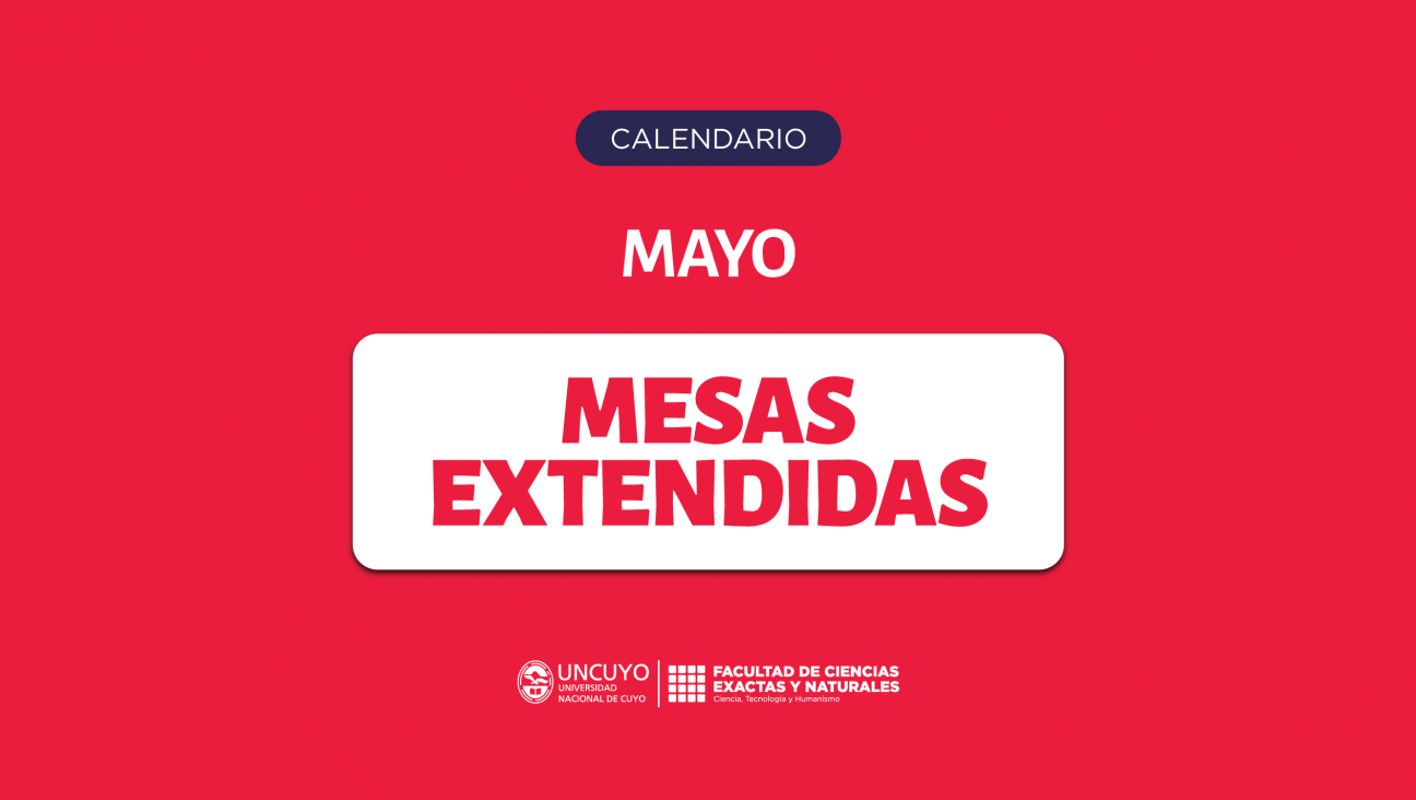 imagen Cronograma de mesas de exámenes extendidas de Mayo