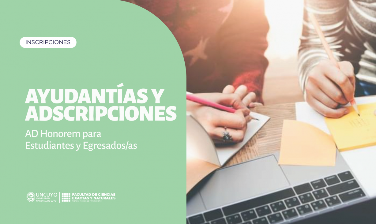 imagen Ya están abiertas las inscripciones a las ayudantías y adscripciones ad honorem del Segundo Semestre