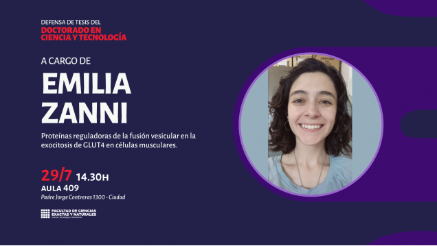 imagen Defensa de Tesis del Doctorado en Ciencia y Tecnología a cargo de Emilia Zanni 