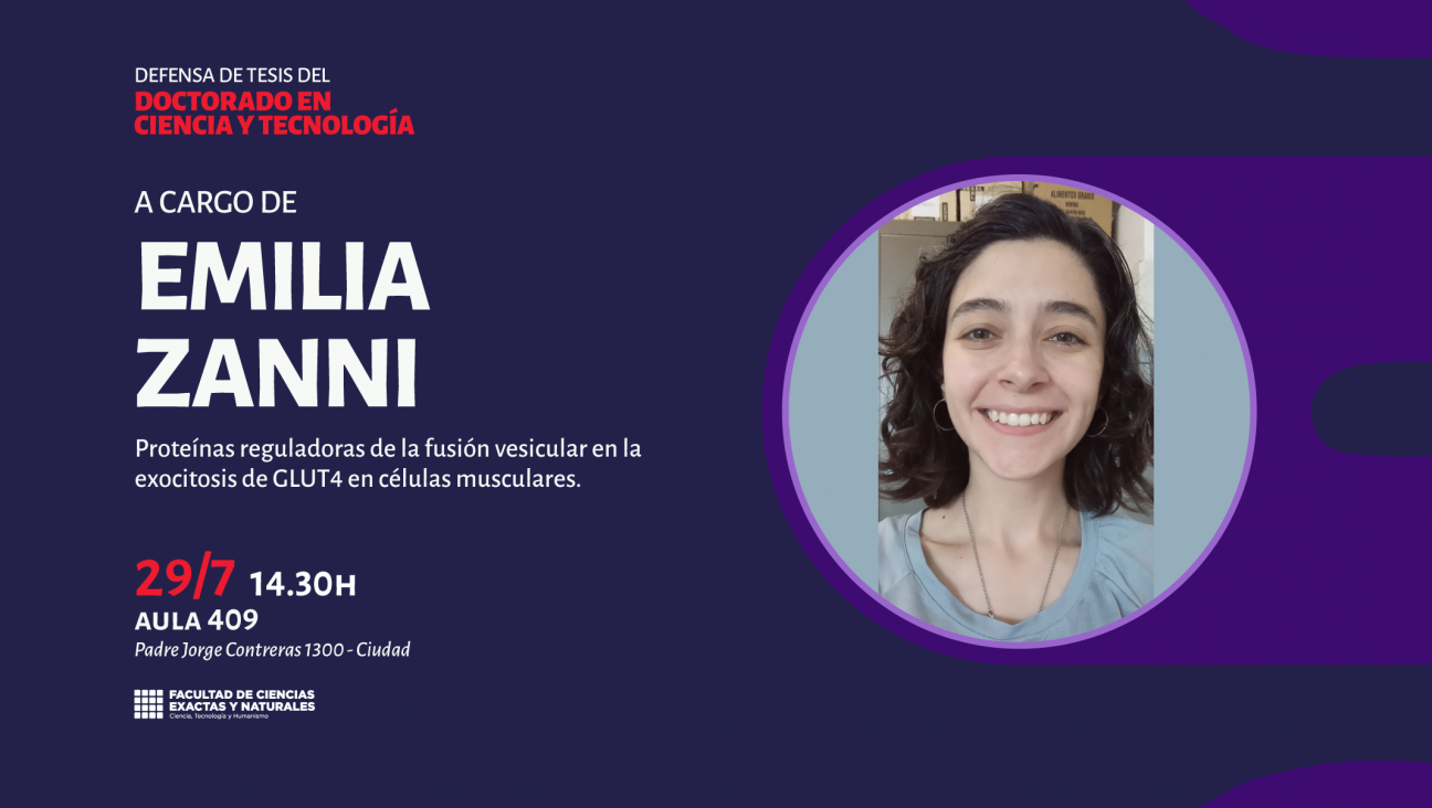 imagen Defensa de Tesis del Doctorado en Ciencia y Tecnología a cargo de Emilia Zanni 