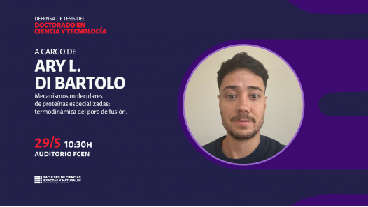 imagen Defensa de Tesis del Doctorado en Ciencia y Tecnología a cargo de Ary L. Di Bartolo