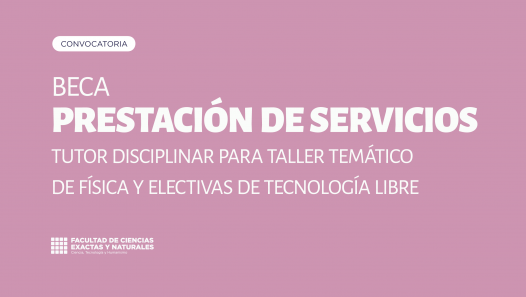 imagen Convocatoria a estudiantes avanzados para Beca de Prestación de Servicios
