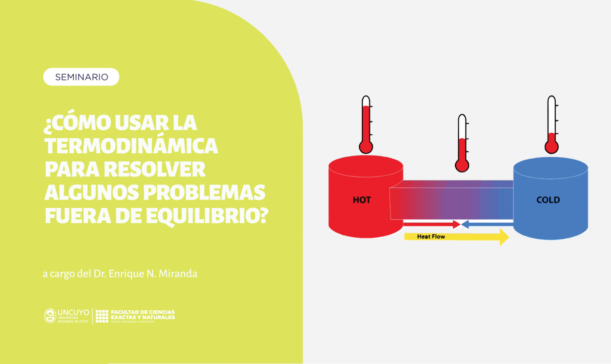 imagen Seminario: ¿Cómo usar la termodinámica para resolver algunos problemas fuera de equilibrio?