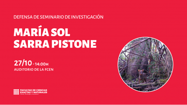 imagen Defensa de Seminario de Investigación a cargo de María Sol Sarra Pistone