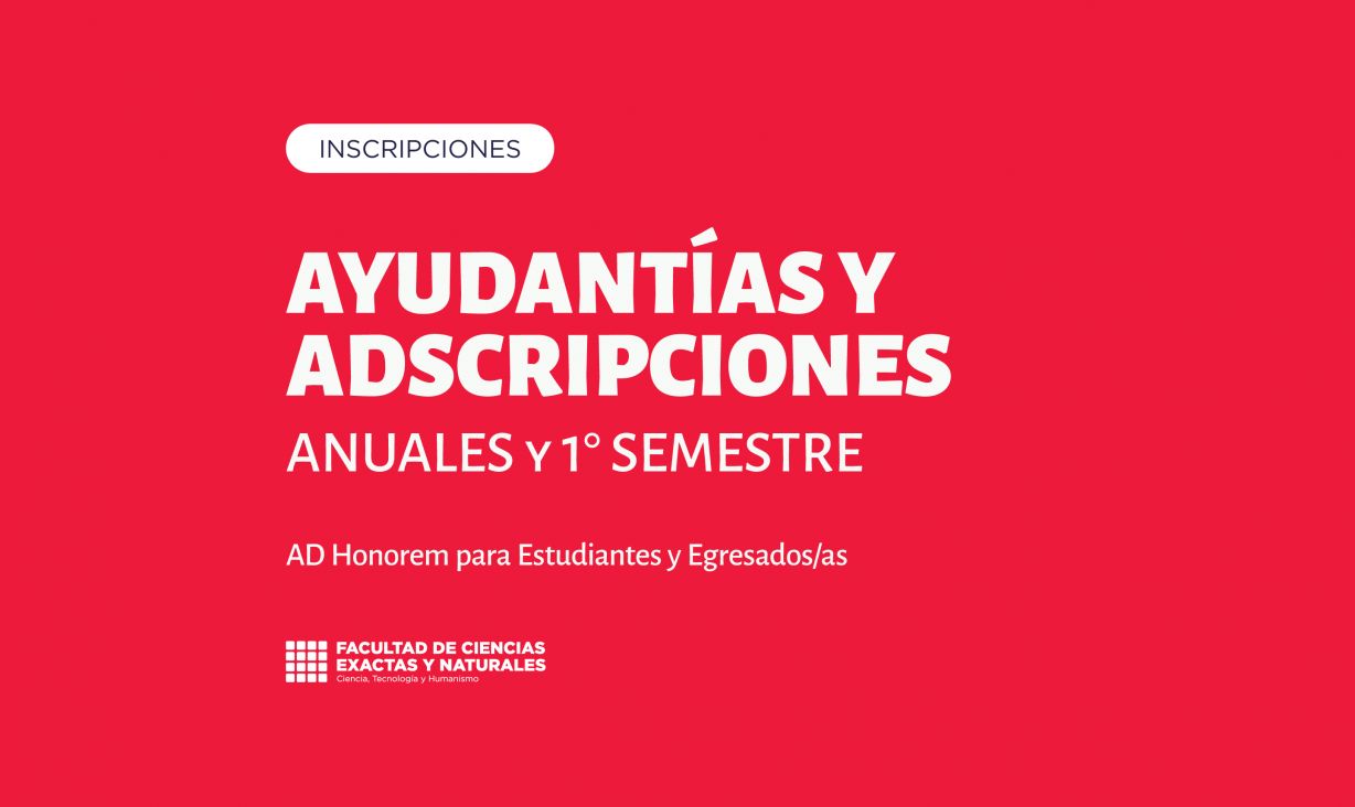 imagen Inscripciones Ayudantías y Adscripciones Ad Honorem 