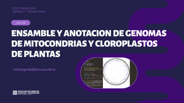 imagen Inscripciones abiertas para el Curso de posgrado "Ensamble y anotación de genomas de mitocondrias y cloroplastos de plantas".