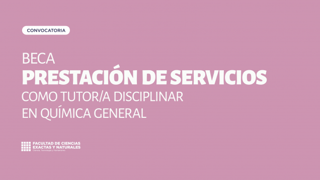 imagen Convocatoria a estudiantes avanzados/as para Beca de Prestación de Servicios 