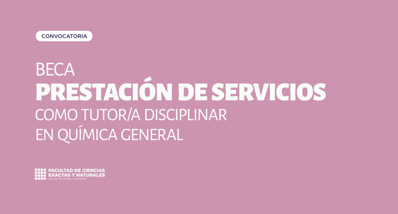 imagen Convocatoria a estudiantes avanzados/as para Beca de Prestación de Servicios 