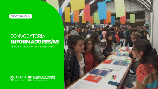 imagen Convocatoria a estudiantes, egresados/as y docentes informadores para el stand de la FCEN en la Expoeducativa 2025