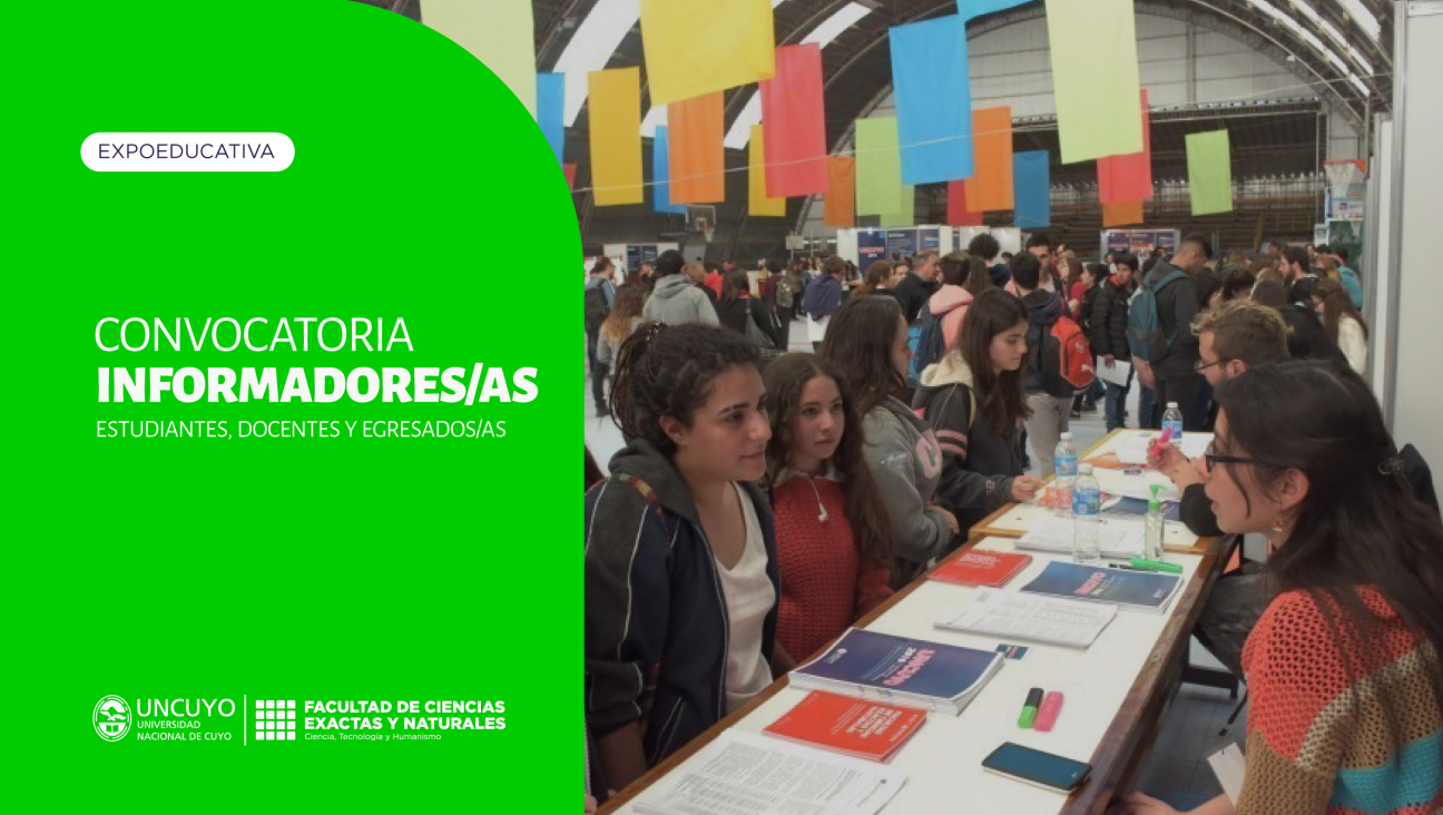 imagen Convocatoria a estudiantes, egresados/as y docentes informadores para el stand de la FCEN en la Expoeducativa 2025