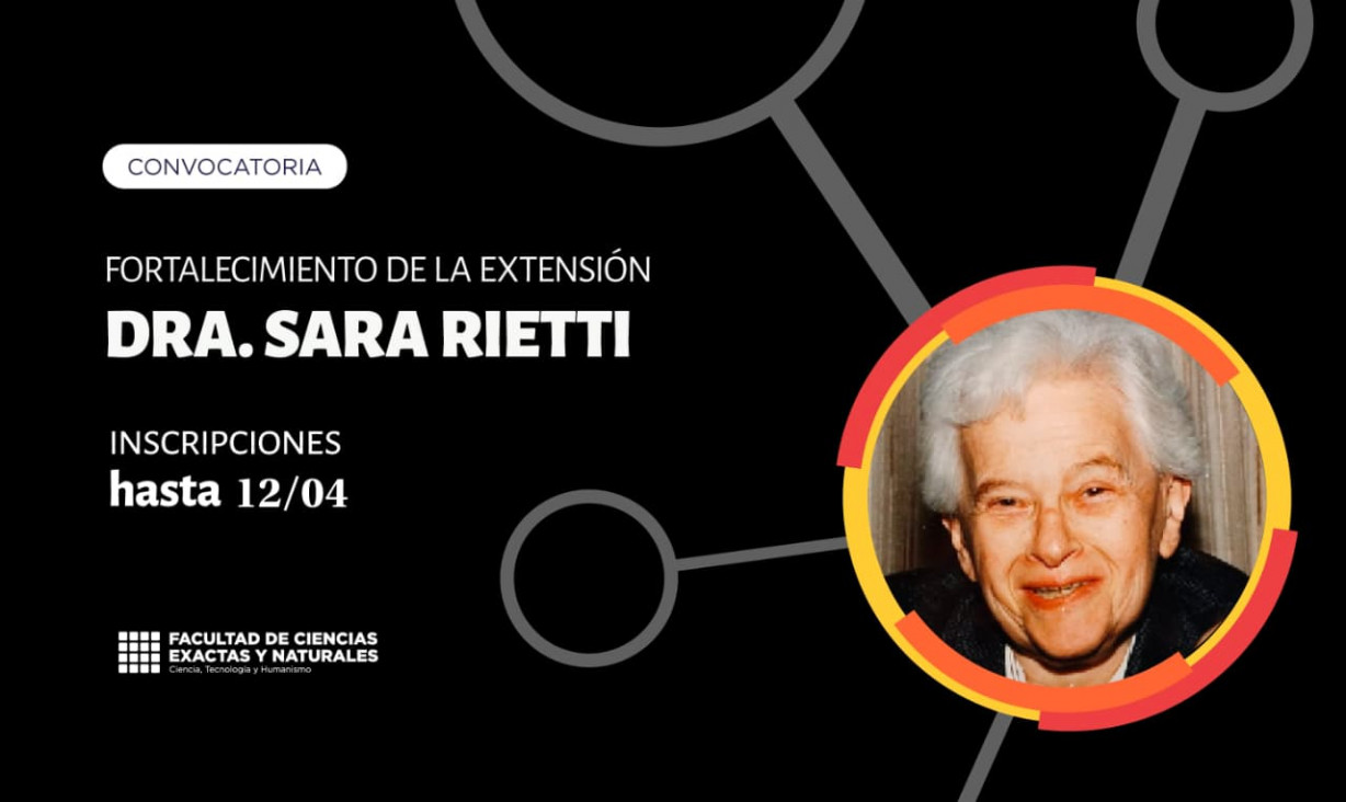 imagen Prórroga para la presentación de proyectos Sara Rietti