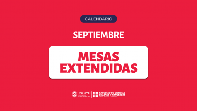 imagen Cronograma de mesas de exámenes extendidas de Septiembre