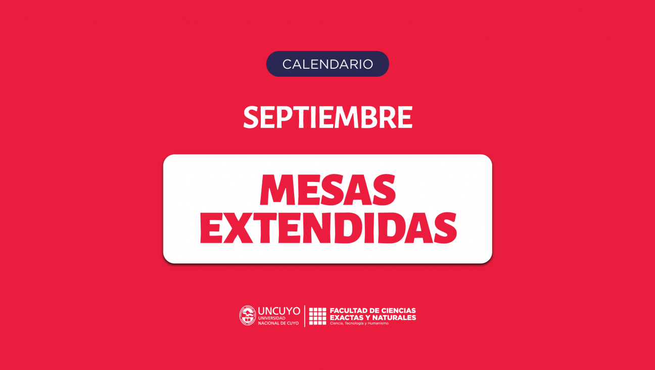 imagen Cronograma de mesas de exámenes extendidas de Septiembre