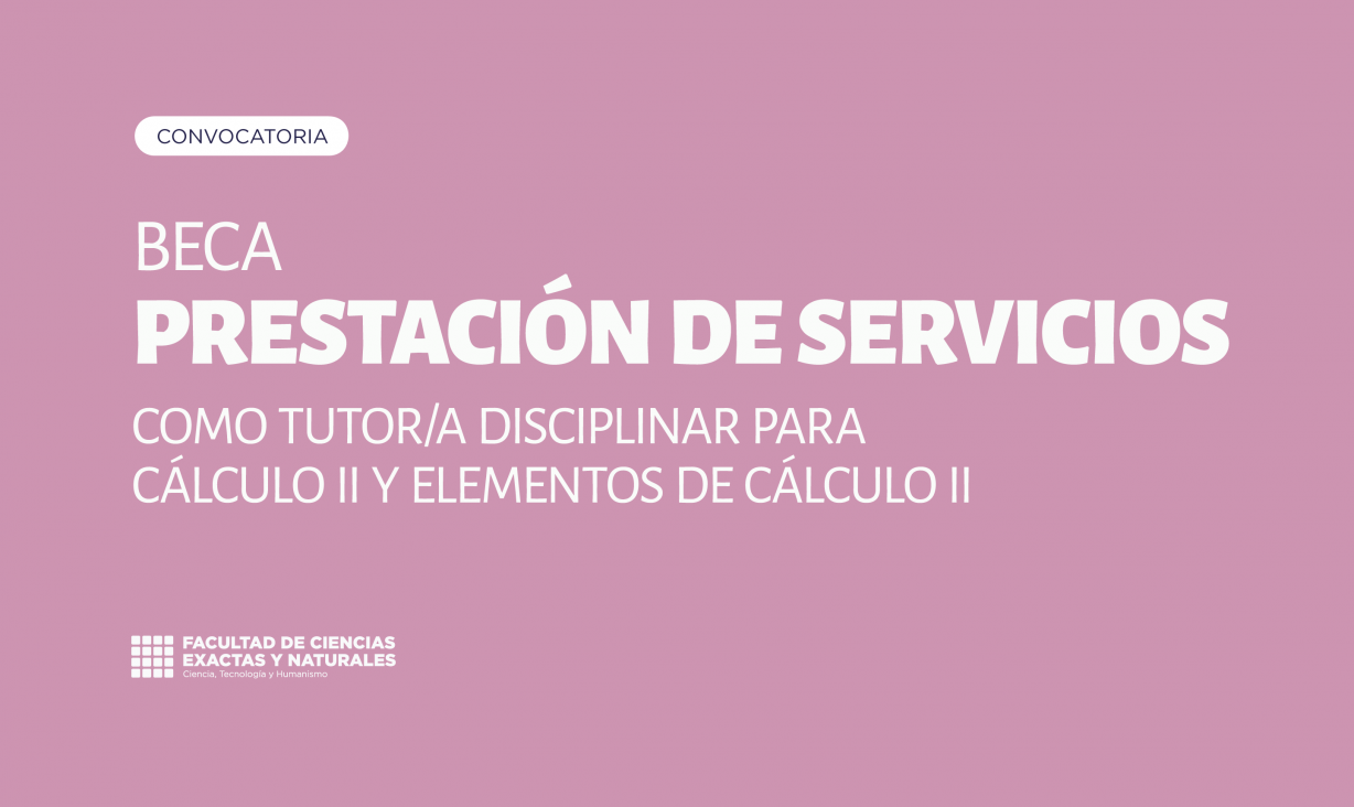 imagen Convocatoria a estudiantes avanzados para Beca de Prestación de Servicios como Tutor Disciplinar