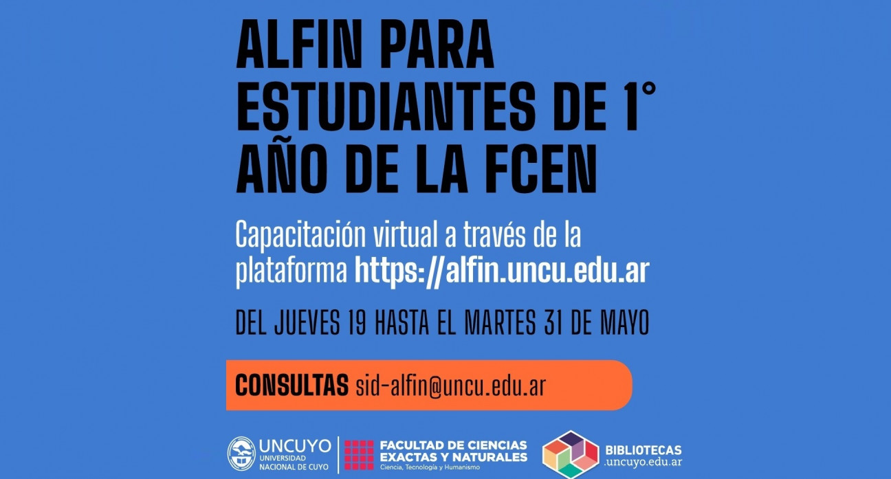 imagen La Biblioteca Central invita a los/as estudiantes de 1er año a participar del curso incial ALFIN