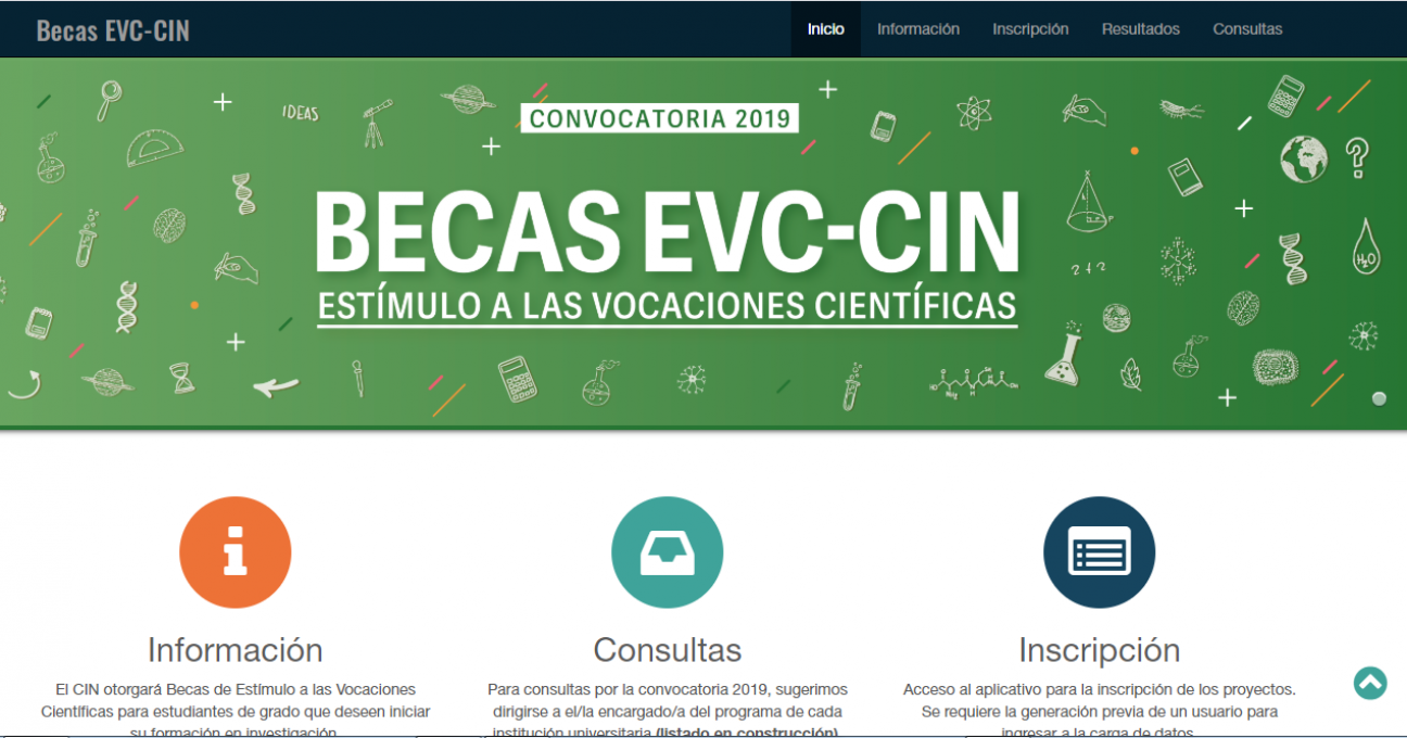 imagen Plazos de presentación de re-consideraciones para la Convocatoria a Becas Estímulo a las Vocaciones Científicas