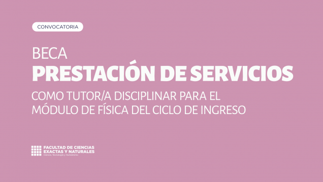 imagen Convocatoria a estudiantes para Beca de Prestación de Servicios