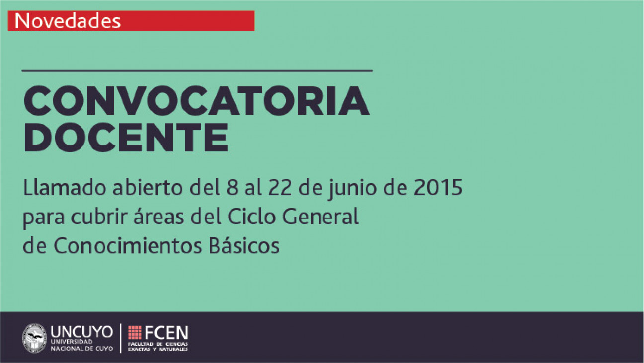 imagen Convocatoria Docente