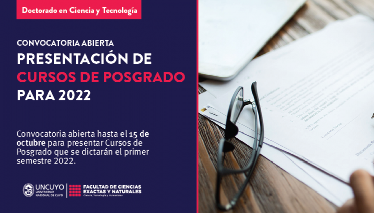 imagen Convocatoria abierta para la presentación de Cursos de Posgrado