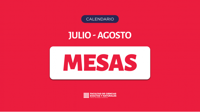 imagen Cronograma de mesas de examen julio-agosto 2026