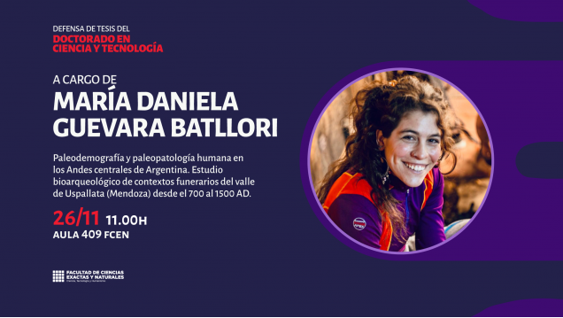 imagen Defensa de Tesis del Doctorado en Ciencia y Tecnología a cargo de María Daniela Guevara Batllori