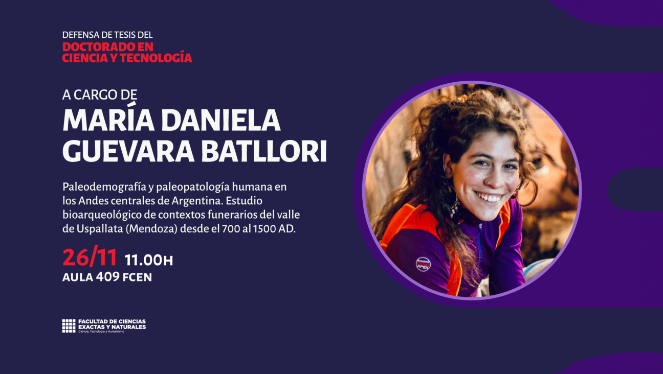 imagen Defensa de Tesis del Doctorado en Ciencia y Tecnología a cargo de María Daniela Guevara Batllori