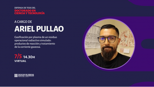 imagen Defensa de Tesis del Doctorado en Ciencia y Tecnología a cargo de Ariel Pullao