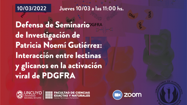 imagen Defensa de seminario de Patricia Gutiérrez: Interacción entre lectinas y glicanos en la activación viral de PDGFRA