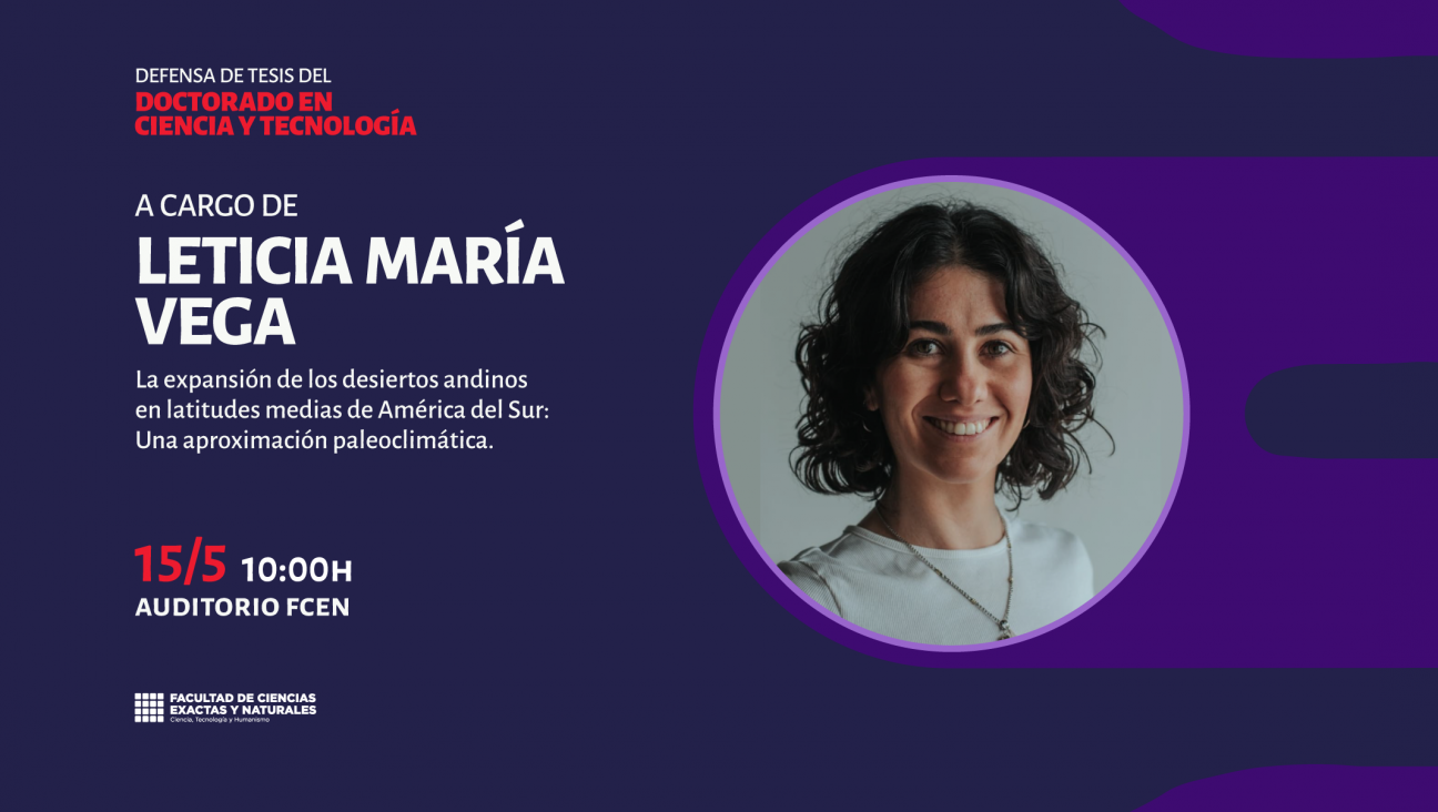 imagen Defensa de Tesis del Doctorado en Ciencia y Tecnología a cargo de Leticia María Vega